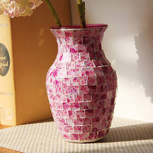 Многоцветная ваза из цветного стекла, прозрачные цветочные вазы, стеклянный террариум, настольная Маленькая ваза, свадебные аксессуары для украшения дома, современные 2024 - купить недорого