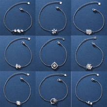 Zicron-pulsera con colgante de cristal para mujer, brazalete con forma de flor, Estrella redonda, geométrica, con diamantes de imitación brillantes, a la moda 2024 - compra barato