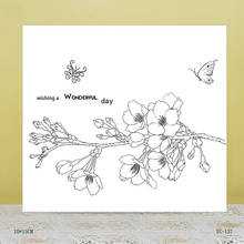 Azsg belas flores claro selos para diy scrapbooking/cartão que faz/álbum de borracha decorativa selo artesanato 2024 - compre barato