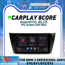 Carplay 9" Android 10.0 Car DVD Player GPS Navigation 4G LTE Multimedia Stereo Radio For BMW E90 E91 E92 E93 3 Series 2006-2012 2024 - buy cheap