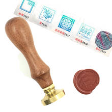 Square wax seal Copper head wood Handle Curlicue Alphabet Scrapbooking Vintage Ancient Seal Retro Stamp gift HIGH QUALITY 2024 - buy cheap