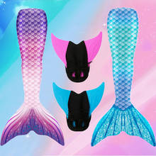 Adult Kids Mermaid Tails Costume Swimsuit for Girls Women Bathing Suit Swimmable Mermaid With Monofin Flipper for Swimmig NEW 2024 - buy cheap