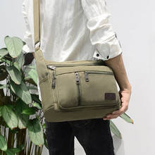 Men Canvas Crossbody Bags Single Shoulder Bags Travel Casual Handbags Messenger Bags Solid Zipper Schoolbags For Teenagers 2024 - buy cheap