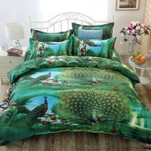 3d peacock bedding set double bed queen twin size bed linen set 2024 - buy cheap