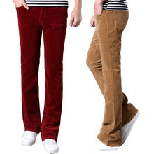 Мужские повседневные брюки, микро-расклешенные брюки, вельветовые брюки, корейские тонкие классические дизайнерские брюки, размер 27-36 2024 - купить недорого