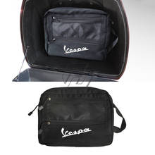 Funda negra para maletero de motocicleta, bolsa de almacenamiento para Vespa GTS GTV LX Sprint Primavera 50 125 150 200 2024 - compra barato