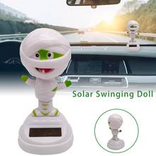 Car Decoration Cartoon Solar Shaking Head Doll Solar Swinging Doll Car Interior Decoration For Halloween Gift 2024 - buy cheap