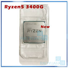 Новый AMD Ryzen 5 3400G R5 3400G 3,7 ГГц четырехъядерный Восьмиядерный процессор 65 Вт Процессор YD3400C5M4MFH сокет AM4 без вентилятора 2024 - купить недорого