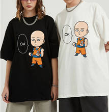 Summer Fashion Anime T Shirt Japanese Anime Tops Harajuku One Punch Man T-shirt Men Black Cotton Tee Shirt Short Sleeve Tops 2024 - buy cheap