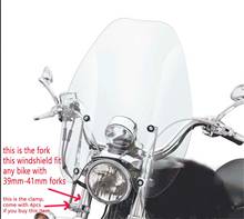 New For Harley-Davidson harley Touring Softail Dyna Sportster XL 883 1200 XL883 XL1200 21"x20" large windshield windscreen 2024 - buy cheap