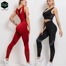 Women's Sportswear Yoga Set Workout Clothes Athletic Wear Sports Gym Legging Seamless Fitness Bra Crop Top Long Sleeve Yoga Suit 2024 - buy cheap