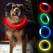 Led USB Dog Collar Rechargeable LED Charging Tube Flashing Night Dog Collars Glowing Luminous Safety Pets Dog Cat Collar 2024 - buy cheap