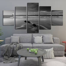 Calm Sea and Beach Seascape Home Decoration Wall Painting 5Pcs Frameless Canvas Hd Photography Printing Poster 2024 - buy cheap