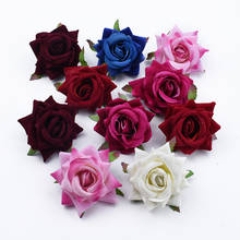 5 шт. шелковые розы, цветы для скрапбукинга, Свадебный Декоративный венок, подарки «сделай сам», искусственный цветок на запястье для невесты, домашний декор 2024 - купить недорого