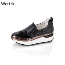Zapatillas de plataforma con cuña para mujer, zapatos informales transpirables de alta calidad, a la moda, para primavera, A971, 2019 2024 - compra barato