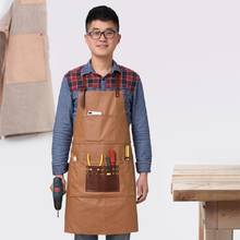 A011 Craftsman Design Canvas Apron Welding Apron Retro Work Apron Wear-resistant Scraping Rubber Waterproof Coffee Shop Aprons 2024 - buy cheap