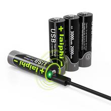 Batería de polímero de litio recargable, Cable USB, AA, 1,5 v, 2775mWh 2024 - compra barato