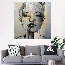 RELIABLI-pinturas artísticas en lienzo para decoración de sala de estar, carteles de retrato de mujeres blancas y negras, impresiones artísticas de pared modernas, sin marco 2024 - compra barato