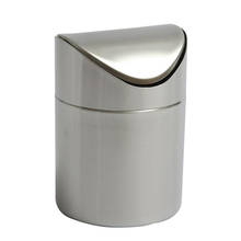 Silver/Green/Pink/Blue/Red Stainless Steel Trash Can Tabletop Cigar Ashtray Car Garbage Bin Living Room/Office/Kitchen/Bar 2024 - buy cheap