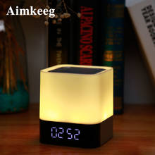 LED Alarm Clock USB Wireless Bluetooth Speaker LED Digital Electronic Alarm Clock Touch Dimming Table Lamp Colorful Night Light 2024 - buy cheap