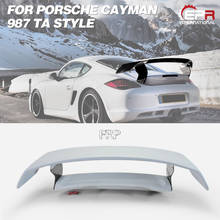 Fiber Glass Rear Trunk With Spoiler For Porsche 2005-2012 Cayman 987 TA Style FRP Unpainted Bootlid And Wing Set Car-styling 2024 - buy cheap