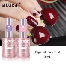 MIZHSE 18ml Top and Base Nail Gel Coat 1 Set UV Soak Off Basecoat and Top Coat High Capacity Long Lasting for Nail Manicure 2024 - buy cheap