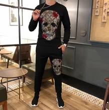 Brand Men Sets Fashion Autumn winter Sporting Suit Sweatshirt+Sweatpant Tracksuit Men's  Clothing 2 Pieces Sets 2024 - buy cheap