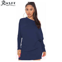 RMSFE 2020 Free Size Off Shoulder Office Lady Women Deep Female Ladies Long Sleeve Dress Sexy Mini Beach Dress 2024 - buy cheap