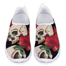 ELVISWORDS Spring Ladies Shoes Sugar Skull Pattern Summer Casual Sneakers Flats Comfort Mesh Female Zapatos Mujer 2020 Loafers 2024 - buy cheap