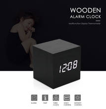Despertador Digital de madera para escritorio, reloj Despertador con pantalla LED, Control de temperatura, Original, 2019 2024 - compra barato