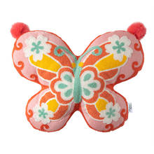 Китайский Стиль Подушка Бархатная подушка с бабочкой Гостиная диванную подушку трехмерная вышивка подушка с сердечником 2024 - купить недорого