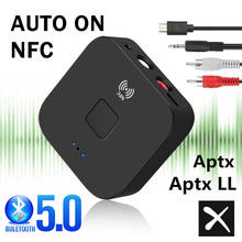 Receptor bluetooth rca 5.0 aptx ll aac 3.5mm 3.5 jack aux, adaptador de áudio sem fio para tv, alto-falante automotivo com microfone nfc 2024 - compre barato