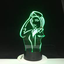 7 Colors Change Lamp Cartoon Police Women 3D Lamp Acrylic LED USB Table Lamp TARDIS Lights Multi-colored Bulbing Light 1912 2024 - buy cheap