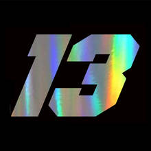 15*10.3cm Motorcycle  Sticker Number 13 Reflective Car Stickers Moto Auto Decal Funny JDM Vinyl On Car styling for yamaha suzuki 2024 - buy cheap