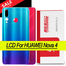 Задняя крышка для Nova 4, задняя крышка батарейного отсека, корпус для Huawei Nova 4, Крышка батарейного отсека 2024 - купить недорого
