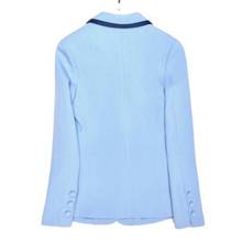 2020 Autumn Winter Blazer Women Vintage Blue Fashion Runway Designer Suit Jacket Slim Fit Long Sleeve High Quality Coat Female 2024 - купить недорого