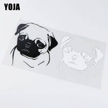 YOJA 14.3X16.8CM Lovely Pug Animal Vinyl Decals Funny Cartoon Car Sticker Decoration ZT4-0160 2024 - buy cheap