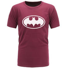 Новая летняя мужская футболка из 100% хлопка, Повседневная футболка с коротким рукавом для мужчин, мужская футболка с принтом Бэтмена, Мужская футболка с круглым вырезом 2024 - купить недорого