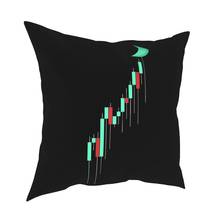 Crypto Candle To The MOON Cryptocurrency Pillowcover Decoration Cushions Throw Pillow for Home Polyester Double-sided Printing 2024 - buy cheap