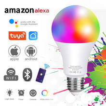 Bombilla LED inteligente RGBW para el hogar, foco de luz de colores RGB, regulable, con Wifi, Bluetooth/IR, con Control remoto, 20W, E27 2024 - compra barato