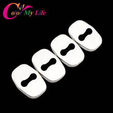 Color My Life 4Pcs/Set Car Door Lock Cover for Peugeot 3008 2008 207 307 308 408 406 Anti Rust Waterproof Shakeproof Door Covers 2024 - buy cheap