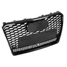 For RS7 Quattro Style Front Sport Hex Mesh Honeycomb Hood Grill Gloss Black for Audi A7/S7 4G8 Pre-Facelift  2011 2012 2013 2014 2024 - купить недорого