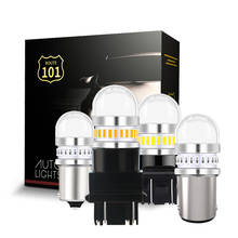 Route101 1156 lâmpada led branca âmbar vermelha, p21w py21w 1157 w21w 7443 t20 3157 led, backup de estacionamento de carro, luz estroboscópica de freio 2024 - compre barato