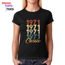 Vintage 1971 T Shirt women's Printed Cotton Awesome Hipster T-Shirts Short Sleeve O-Neck Tees Retro 1970s Clothes Classic 2024 - buy cheap