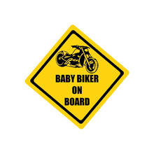 Interesting BABY BIKER ON BOARD 3D Stickers On Car Reflective Car Sticker Cover Scratches Waterproof Accessories PVC 12cm*12cm 2024 - buy cheap