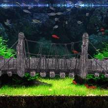 Имитация декоративный мостик для аквариума 1 шт., украшения для аквариума, ландшафтные деревянные цветные мосты 2024 - купить недорого
