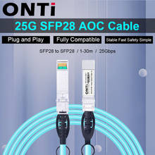 Оптоволоконный кабель ONTi 25G SFP28 to SFP28 AOC, 1 м, 3 м, 5 м, 10 м, 20 м, 30 м, модуль SFP OM3, активный оптический кабель с поддержкой пользовательской длины 2024 - купить недорого