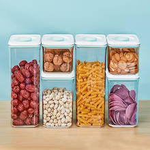 Recipiente para comida doméstico armazenamento de grãos caixa de armazenamento garrafa utensílio de cozinha plástico transparente com vedação 2024 - compre barato