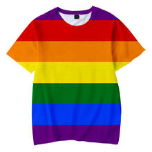 Camiseta 3d LGBT para hombres/mujeres, ropa informal para niños, Gay, Bisexual, transgénero, arco iris 2024 - compra barato