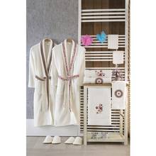 Nakkish Family Robe Set 100 Cotton (16 Pieces) Double Robe, Men 'S and Women 'S Robe, beige Color Bathrobe Set 2024 - buy cheap